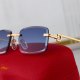 Panthere New Metal Texture Eetro Light-luxury Simple Elegant Gradient Square Lenses, Business Style Sunglasses 27315