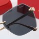 Panthere New Metal Texture Gradient Diamond Lens Leopard Head Decoration Fashion Travel Party Sunglasses 3743
