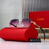 Panthere New Retro Light-luxury Gradient Diamond Lenses High-end Stylish Business Sunglasses 8806