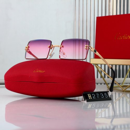 New Metal Texture Gradient Color Square Lens Light Luxury Retro Business Sunglasses 27375