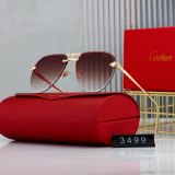 Panthere New Metal Texture Leopard-print Streamlined Gradient Lenses High-end Brand Fashionable Sunglasses 3499