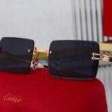 New Metal Texture Gradient Color Square Lens Light Luxury Retro Business Sunglasses 27375