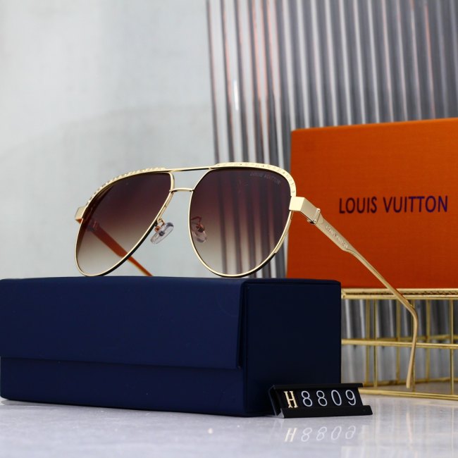 Millionaires Gradient Color Lenses with Metallic Texture Trendy Versatile Sunglasses 8809