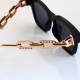 Eege Fashionable Cute Style Chain-like Gold Frame Trendy Versatile Sunglasses 9257