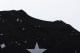 2024 Summer New Unisex Fashion Hundred Star Cotton Short Sleeve T-Shirt Black T2077#202462