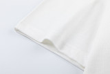 2024 Summer New Unisex Fashion Three-dimensional LOGO Cotton T-shirt White T2054#202458