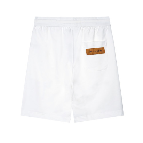 2024 Summer New Men's Adult Fashion Prints Cotton Sweat Shorts White 725#202468