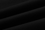 2024 Summer New Unisex Fashion Three-dimensional LOGO Cotton T-shirt Black T2054#202458