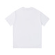 Summer New Simple Printed Double Yarn Cotton Short Sleeve T-Shirt White 2531#202458