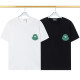 Summer Simple Letter Embroidery Cotton Round Neck T-Shirt Black T2026#202358