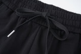 2024 Summer New Men's Adult Fashion Prints Cotton Sweat Shorts Black 725#202468
