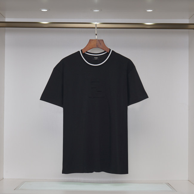 2024 Summer New Simple Foam LOGO Round Neck Short Sleeve T-Shirt Black R268#202456