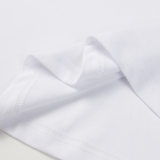 2024 Summer New Fashion Graffiti Double Yarn Cotton Short Sleeve T-Shirt White 2532#202458