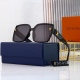 Clash Simplicity Fashion Enlarged Lenses Gold Logo Decoration Travel Versatile Sunglasses 3600