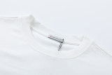 Summer Simple Letter Embroidery Cotton Round Neck T-Shirt White T2026#202358