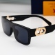 Link Retro Luxury Gradient Lens Fashion Versatile Sunglasses 32047