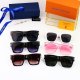 Blade Simple Fashionable Gold Decoration Gradient Lenses Versatile Sunglasses 31055