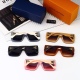 Glide Enlarged Gradient Lenses Gold Pattern Decoration Simple Fashionable Versatile Sunglasses 7229