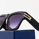 Blade Simple Fashionable Gold Decoration Gradient Lenses Versatile Sunglasses 31055