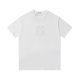 2024 Spring New Unisex Simple Embroidery Cotton Loose Round Neck Short Sleeve T-shirt White K526#202480