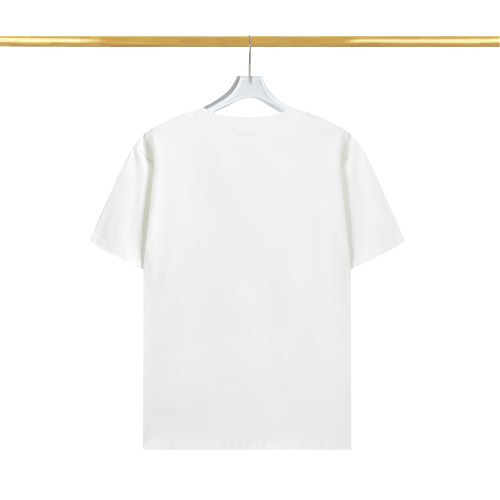 Summer New Unisex Fashion High-grade Chest With Pocket Cotton T-shirt White T20243202458