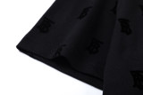 2024 Summer New Unisex Fashion High Grade Jacquard Cotton T-Shirt Black T2067#202360