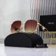 Metal Texture Oversized Gradient Lenses Trendy Versatile Sunglasses 042