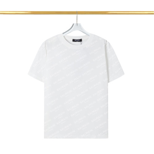 2024 Summer New Unisex Fashion Hundred With Full Print LOGO Jacquard Cotton T-shirt White T2078#202460