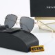 Metal Texture Oversized Lenses Luxurious Fashionable Versatile Glasses 3823