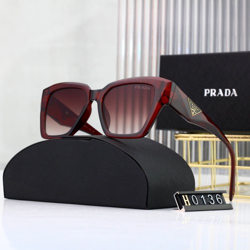 Simple Light-luxury Enlarged Lenses Trendy Travel Sunglasses 0136
