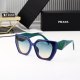 Ergonomic Frame Design Gradient Color Large Lenses Trendy Versatile Sunglasses 7222