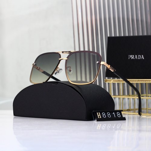 Metal Texture Oversized Lenses Light-luxury Fashionable Sunglasses 8818