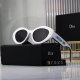 Letter Printed Frame Solid Color Lenses Retro Fashionable Women's Glasses 7025