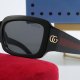 Retro Light Luxury Stripe Frame Gradient Lens Fashion Versatile Women's Glasses 3812
