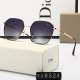 Metal Texture Lightweight Frame Gradient Color Large Lenses Light-luxury Fashionable Glasses 8524