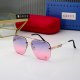 Gold Logo Decoration Gradient Large Lenses Trendy Versatile Men's Glasses 0822