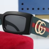 Striped Frame Large Logo Decoration Gradient Color Lenses Fashionable Versatile Women's Glasses 3834