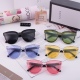 Simple Light-luxury Logo Decoration Solid Color Lenses Fashionable Women's Glasses 7374