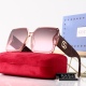 Minimalist Retro Logo Decoration Gradient Color Large Lenses Fashionable Women's Glasses 5894