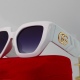Thick Light Luxury Logo Decoration Gradient Lens Fashion Women's Glasses 31054