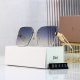 Metal Texture Lightweight Frame Gradient Color Large Lenses Simple Fashionable Women's Glasses 0113