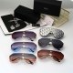 Integrated Gradient Color Large Lenses Metallic Texture Fashionable Women's Glasses 8813
