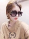 Minimalist Retro Logo Decoration Gradient Color Large Lenses Fashionable Women's Glasses 5894