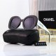 Large Gradient Lenses Circular Frame Fashionable Light-Luxury Versatile Glasses 0089