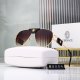 Metal Textured Frame Gradient Color Large Lenses Fashionable Sunglasses 8804