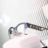 Hollow-out Design Frame Transparent Lenses Minimalist Retro Fashion Glasses 3626
