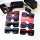 Large Gradient Color Lenses Printed Frames Fashionable Light-luxurious Glasses 7112