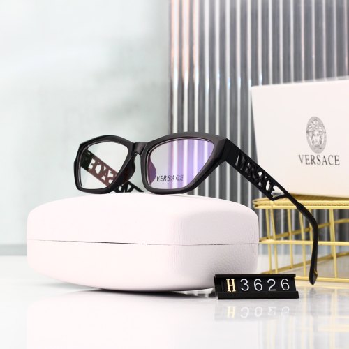 Hollow-out Design Frame Transparent Lenses Minimalist Retro Fashion Glasses 3626