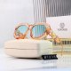 Cute Style Gold Decoration Gradient Lenses Fashion Glasses 7218