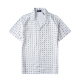 Summer New Men's Fashion Full Print LOGO Short Sleeve Shirt White 9688#202455